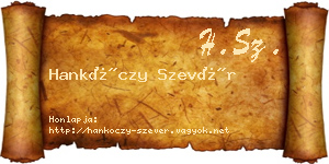 Hankóczy Szevér névjegykártya